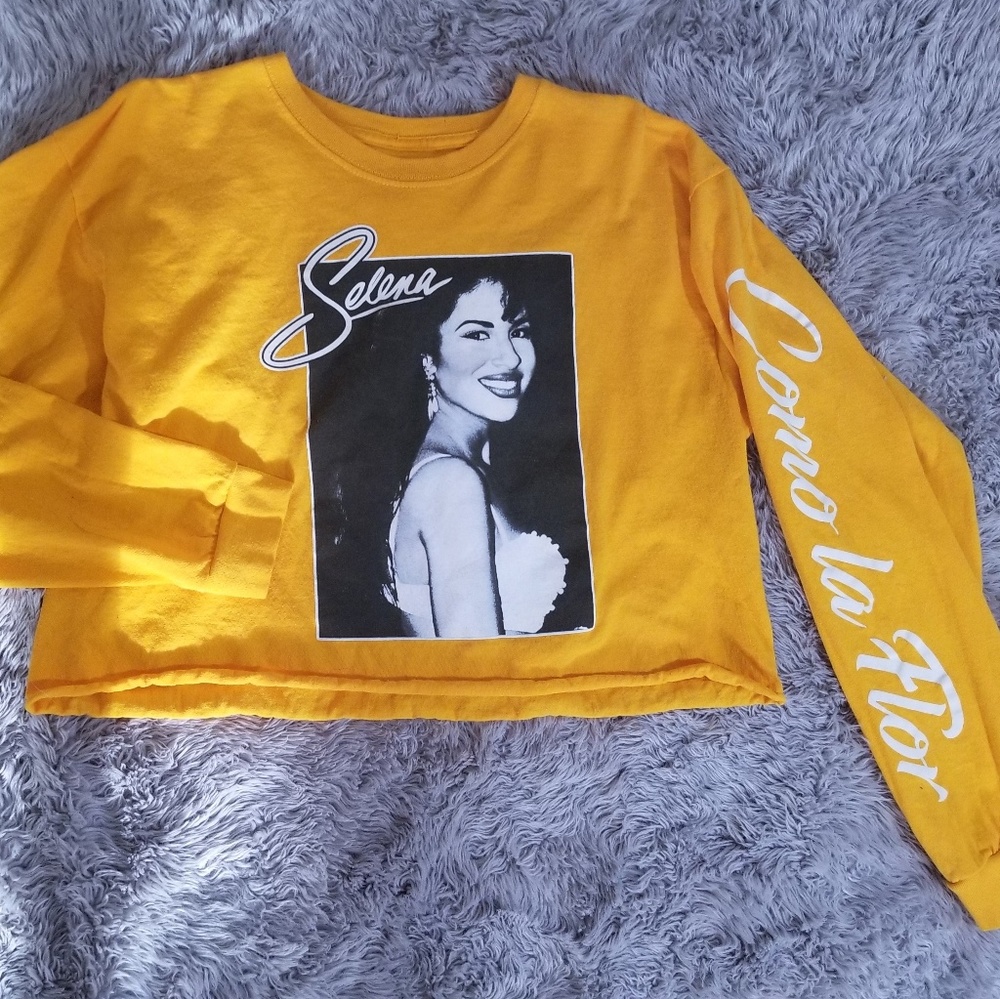 Selena Long Sleeved Yellow Crop Top